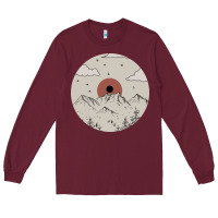 Burgundy The Mountains Are Calling Long Sleeve Tee - Bettercallsaul