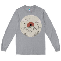 Heather Grey The Mountains Are Calling Long Sleeve Tee - Bettercallsaul