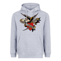 Heather Grey sailor jerry tattoo art military mermaid Heavyweight Hoodie - artisFamous
