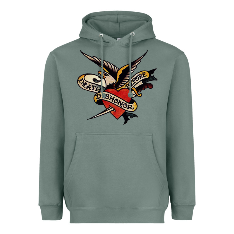 Sailor Jerry Tattoo Art Military Mermaid Heavyweight Hoodie by artisFamous | Teevron