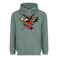 Sage sailor jerry tattoo art military mermaid Heavyweight Hoodie - artisFamous