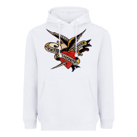 White sailor jerry tattoo art military mermaid Heavyweight Hoodie - artisFamous