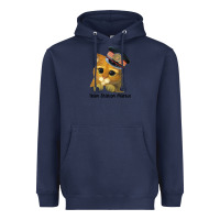 Navy cat tama train station master Heavyweight Hoodie - artisFamous