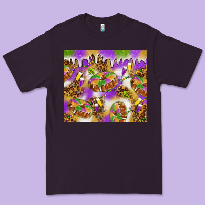 Mardi Gras With King Cake Tumbler Premium Tee Designed By Howdyjamesfarm