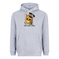 Heather Grey cat tama train station master Heavyweight Hoodie - artisFamous