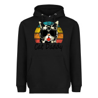 Black cat daddy vintage Heavyweight Hoodie - artisFamous