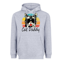 Heather Grey cat daddy vintage Heavyweight Hoodie - artisFamous