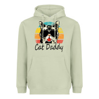 Matcha cat daddy vintage Heavyweight Hoodie - artisFamous