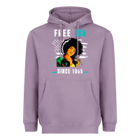 Lavender juneteenth free ish since 1865 black Heavyweight Hoodie - artisFamous