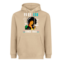 Mushroom juneteenth free ish since 1865 black Heavyweight Hoodie - artisFamous