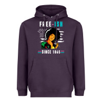 Plum juneteenth free ish since 1865 black Heavyweight Hoodie - artisFamous