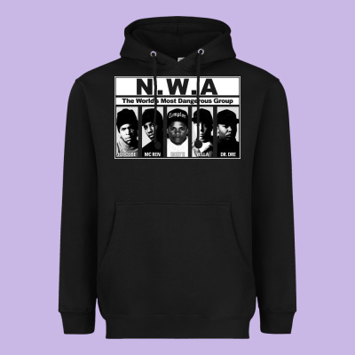 N W A Heavyweight Hoodie Designed By Artisfamous
