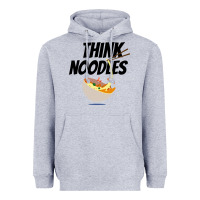 Heather Grey think noodles Heavyweight Hoodie - artisFamous
