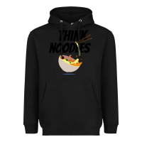 Black think noodles Heavyweight Hoodie - artisFamous