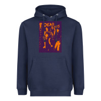 Navy Dead Boys Punk Heavyweight Hoodie - artisFamous