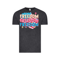 Vintage Black Freedom freedom freedom Vintage Tee - FaDigitalArtStudio