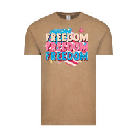 Vintage Coffee Freedom freedom freedom Vintage Tee - FaDigitalArtStudio