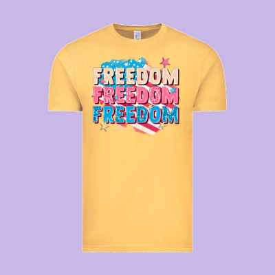 Freedom Freedom Freedom Vintage Tee Designed By Fadigitalartstudio