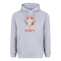 Heather Grey louder than life teather american Heavyweight Hoodie - artisFamous