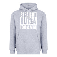 Heather Grey straight out a food and wine Heavyweight Hoodie - artisFamous