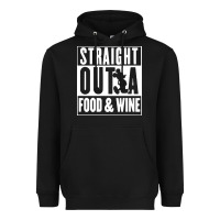 Black straight out a food and wine Heavyweight Hoodie - artisFamous