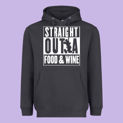 Straight Out A Food And Wine Heavyweight Hoodie Designed By Artisfamous