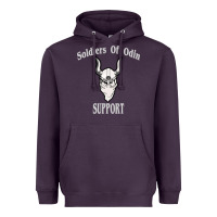 Plum soldiers of odin worldwide support Heavyweight Hoodie - artisFamous