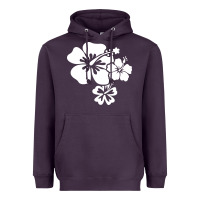 Plum hawaiian flower Heavyweight Hoodie - artisFamous