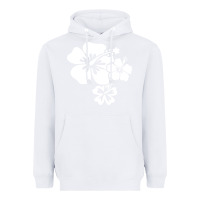 White hawaiian flower Heavyweight Hoodie - artisFamous