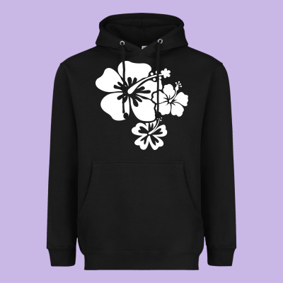 Hawaiian Flower Heavyweight Hoodie Designed By Artisfamous