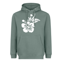 Sage hawaiian flower Heavyweight Hoodie - artisFamous