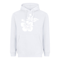 White hawaiian flower Heavyweight Hoodie - artisFamous
