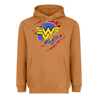 Meerkat tear off wonder woman shield Heavyweight Hoodie - artisFamous