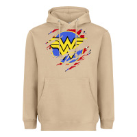 Mushroom tear off wonder woman shield Heavyweight Hoodie - artisFamous