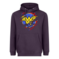 Tear Off Wonder Woman Shield Heavyweight Hoodie | Teevron