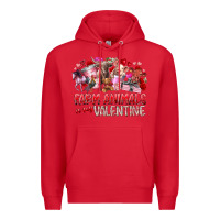Red farm animals is my valentine Premium Hoodie - RacoonDesign