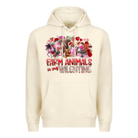 Sandshell farm animals is my valentine Premium Hoodie - RacoonDesign