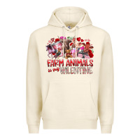 Tofu farm animals is my valentine Premium Hoodie - RacoonDesign