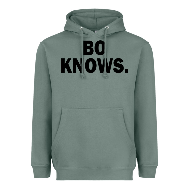 Bo Knows (black Text) Heavyweight Hoodie by artisFamous | Teevron