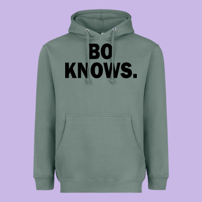 Bo Knows (black Text) Heavyweight Hoodie Designed By Artisfamous