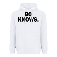 White bo knows (black text) Heavyweight Hoodie - artisFamous