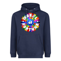 Navy wheel fortune Heavyweight Hoodie - artisFamous