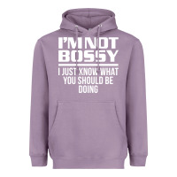 Lavender I'M NOT BOSSY I JUST KNOW WHAT YOU SHOULD BE DOING FUNNY Heavyweight Hoodie - artisFamous