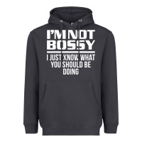 Smoke I'M NOT BOSSY I JUST KNOW WHAT YOU SHOULD BE DOING FUNNY Heavyweight Hoodie - artisFamous