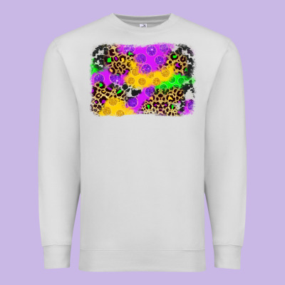 Mardi Gras Background Premium Sweatshirt Designed By Jahusdesignshop