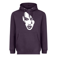 Plum marilyn manson face Heavyweight Hoodie - artisFamous
