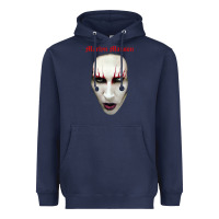 Navy marilyn manson Heavyweight Hoodie - artisFamous