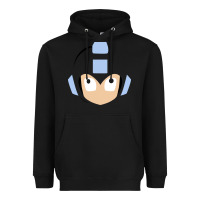 Black mega man retro video game face Heavyweight Hoodie - artisFamous
