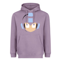 Lavender mega man retro video game face Heavyweight Hoodie - artisFamous