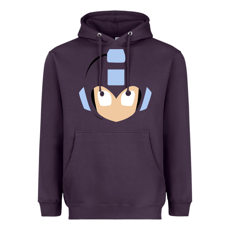 Mega Man Retro Video Game Face Heavyweight Hoodie by artisFamous | Teevron
